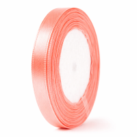 Лента атласная Розовая 1 см, 23 м