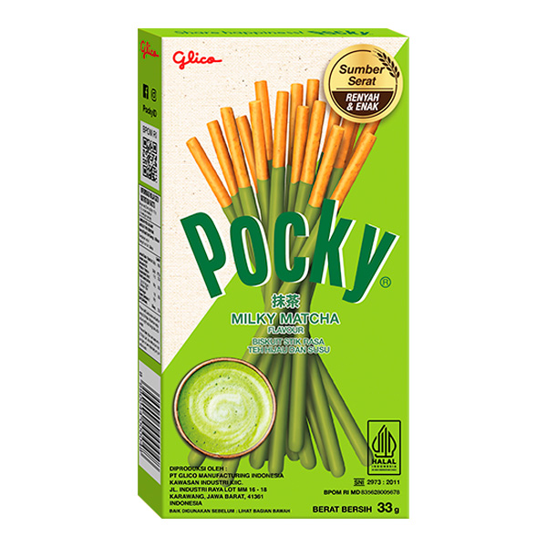 Палочки Pocky Matcha Зелёный чай, Япония, 33 г  | Фото — Магазин Andy Chef  1