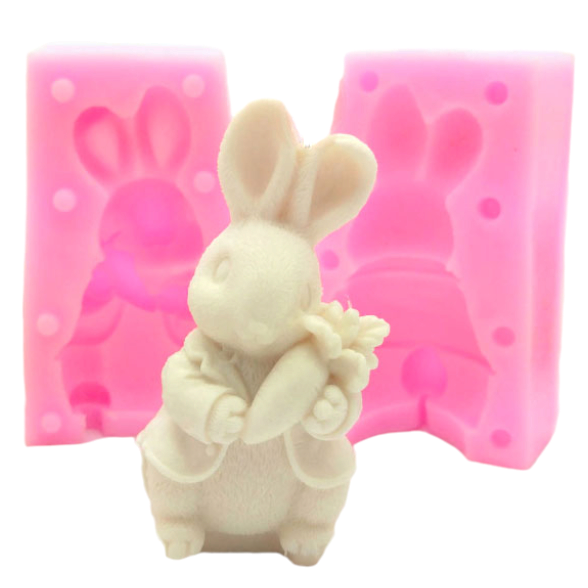 Молд 3D «Кролик в курточке» 7,5х3,5х3 см  | Фото — Магазин Andy Chef  1