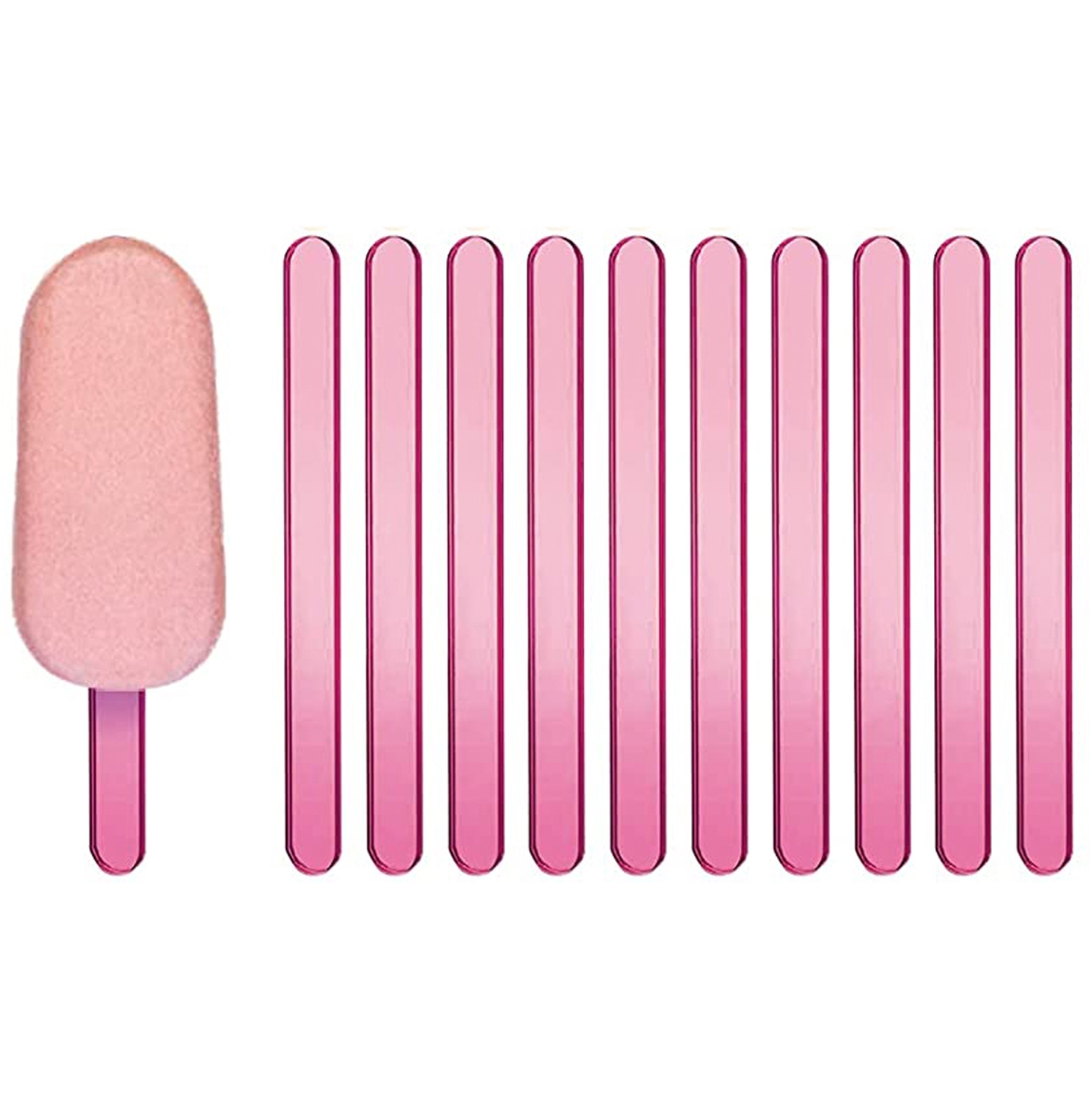 Палочки для мороженого акриловые розовые 11,5 см, 10 шт.  | Фото — Магазин Andy Chef  1