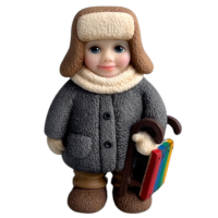 Молд «Мальчик в шубке» 7,5х5 см