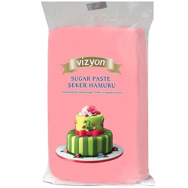 Мастика универсальная Нежно-розовая Vizyon (Турция), 1 кг  | Фото — Магазин Andy Chef  1