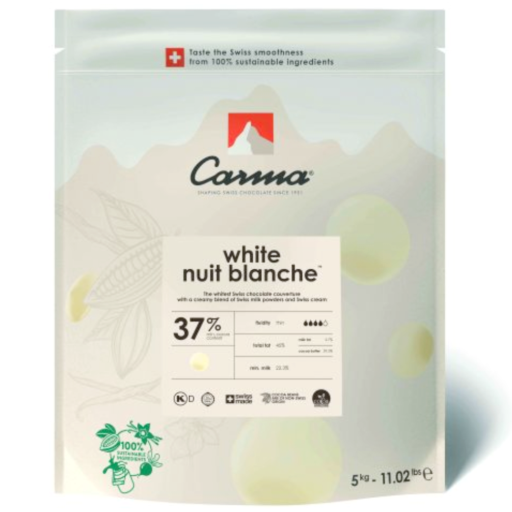 Шоколад белый Nuit Blanche 37%, Carma, Швейцария, 1,5 кг  | Фото — Магазин Andy Chef  1