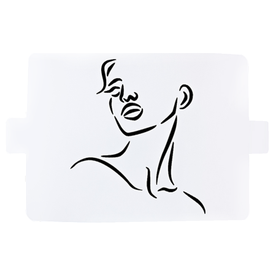 Трафарет пластиковый «Контур лица» 11,5х13 см  | Фото — Магазин Andy Chef  1