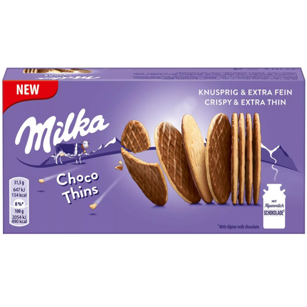 Вафли Milka Choco Thins, Германия, 151 г  | Фото — Магазин Andy Chef  1