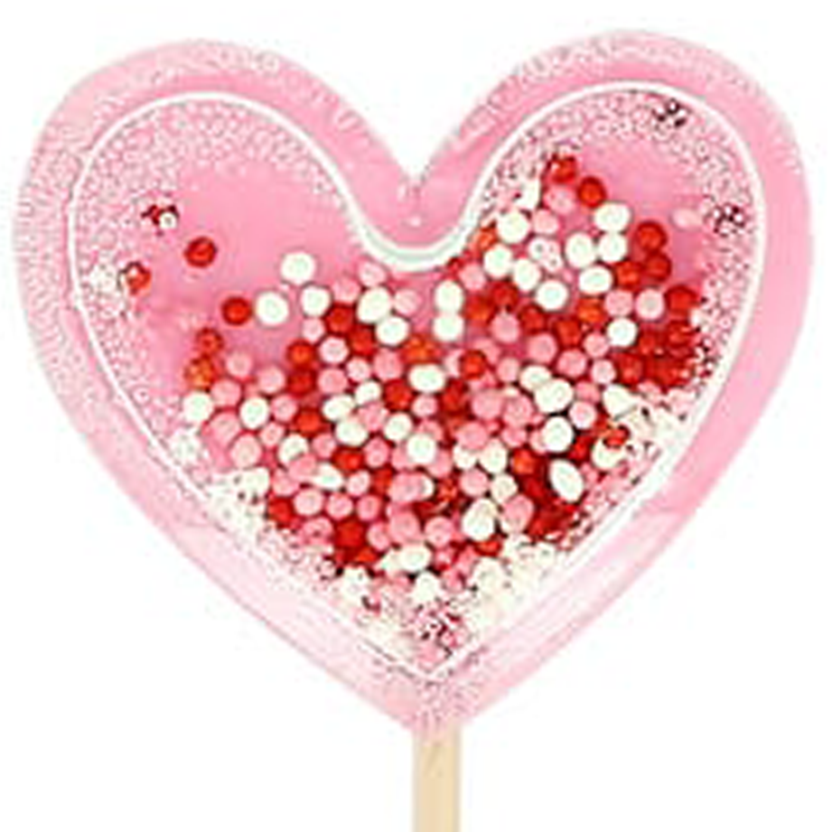 Леденец на палочке «Сердечки» без сахара, цвет микс, 30 г  | Фото — Магазин Andy Chef  1