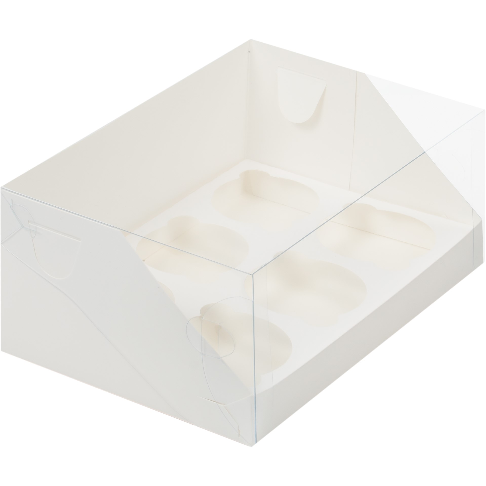 Коробка на 6 капкейков с прозрачной крышкой 23,5х16х10 см  | Фото — Магазин Andy Chef  1