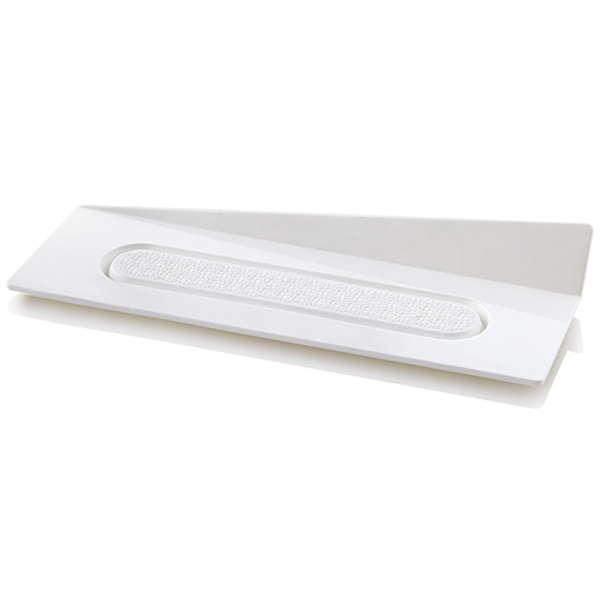 Поднос для подачи пластиковый прямоугольный белый 4х14 см, Silikomart, Италия  | Фото — Магазин Andy Chef  1