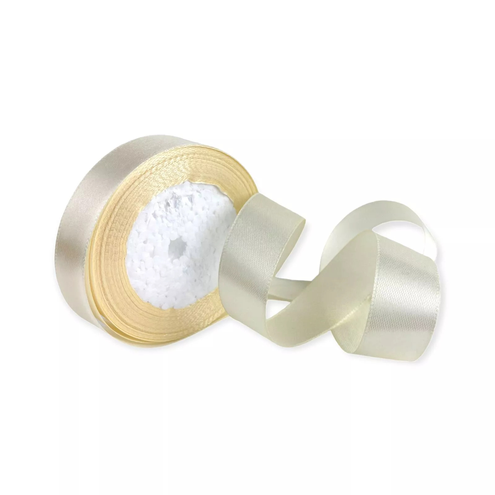 Лента атласная Айвори 2,5 см, 23 м  | Фото — Магазин Andy Chef  1