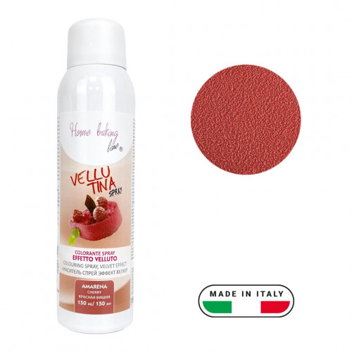 Шоколадный аэрозоль (велюр) Vellutina Красная вишня, Италия, 150 мл  | Фото — Магазин Andy Chef  1
