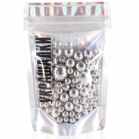 Шоколадные хрустящие шарики Серебряный микс #6597, УКРАШАЛКИ, 50 г