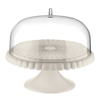 Тортовница из органического стекла Tiffany S Молочно-белая, Guzzini, Италия, 30 см