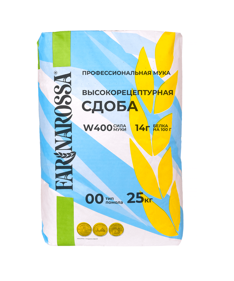 Мука пшеничная для высокорецептурной сдобы 14%, Farina Russa, 25 кг  | Фото — Магазин Andy Chef  1
