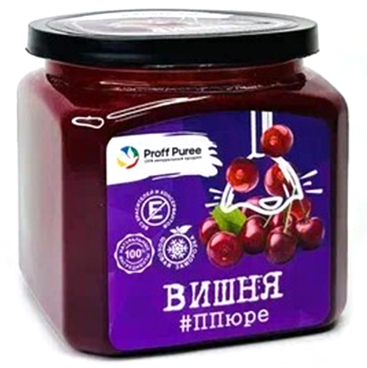 Пюре замороженное Вишня, Proff Puree, Россия, 500 г  | Фото — Магазин Andy Chef  1