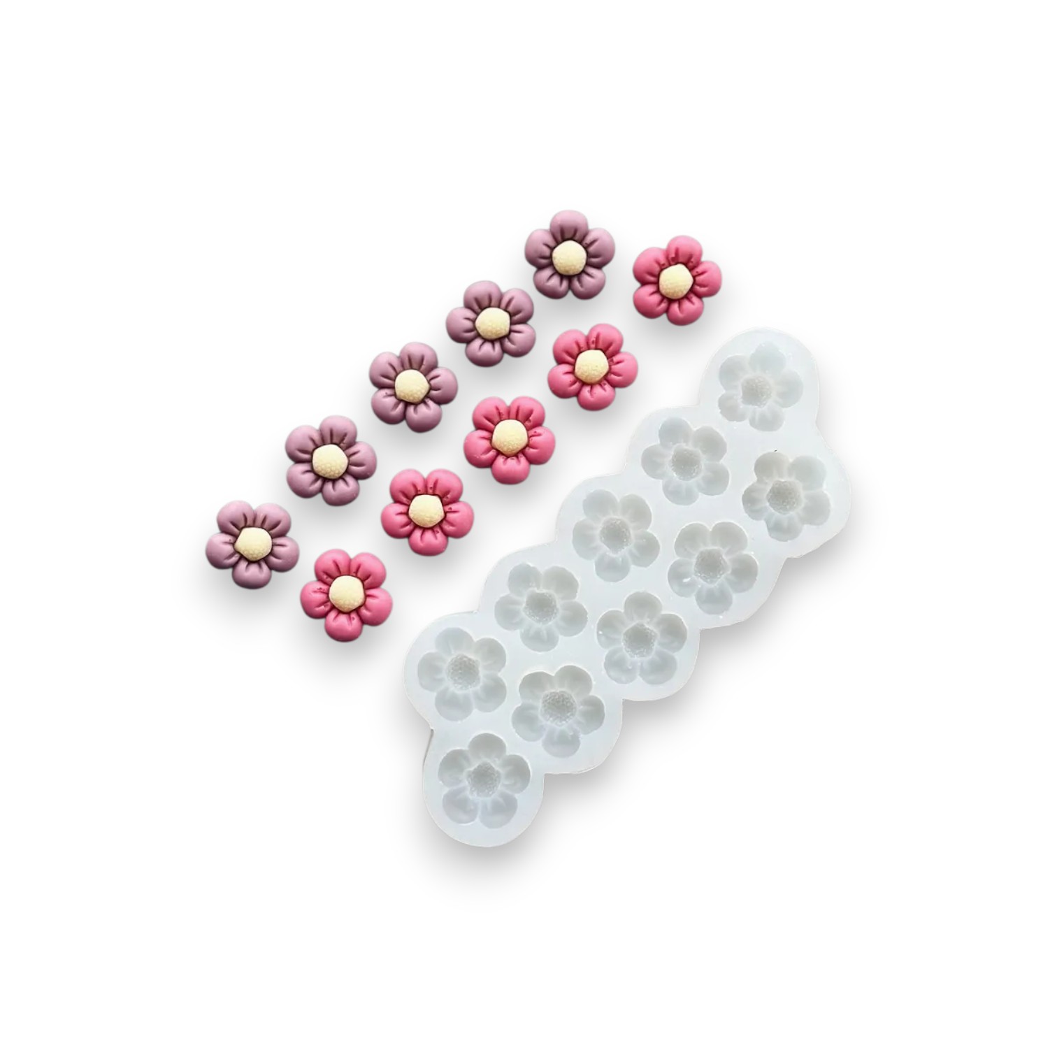 Молд «Цветочки» 10 ячеек, 13х6х1 см  | Фото — Магазин Andy Chef  1