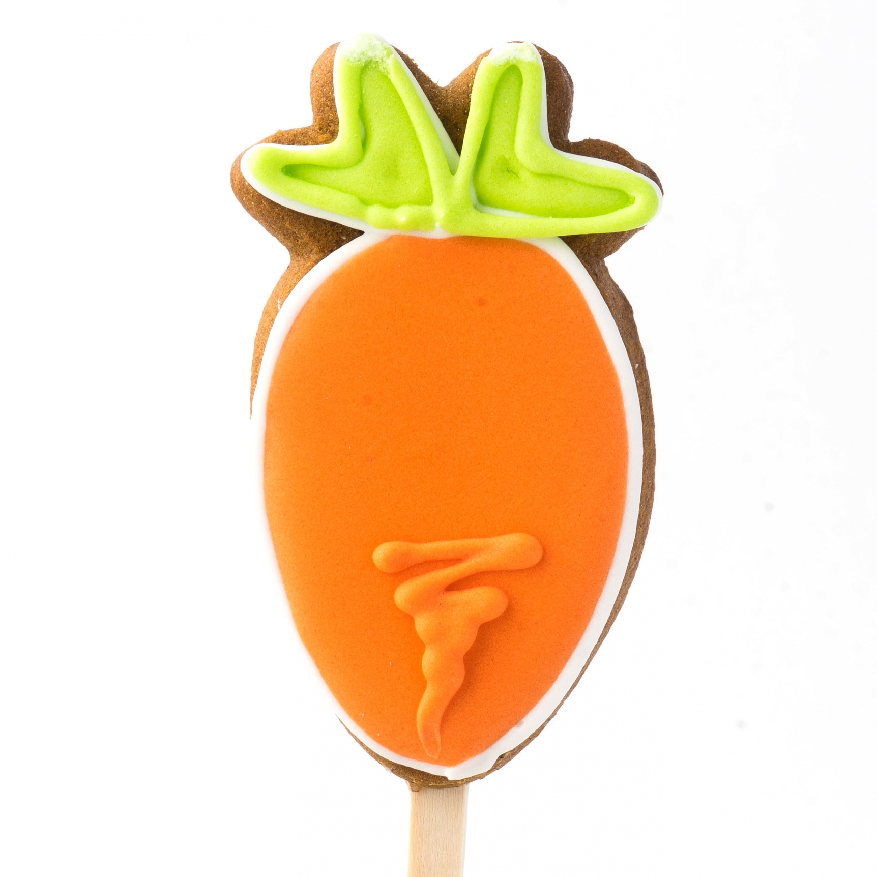 Пряник на палочке «Морковка» 8 см   | Фото — Магазин Andy Chef  1