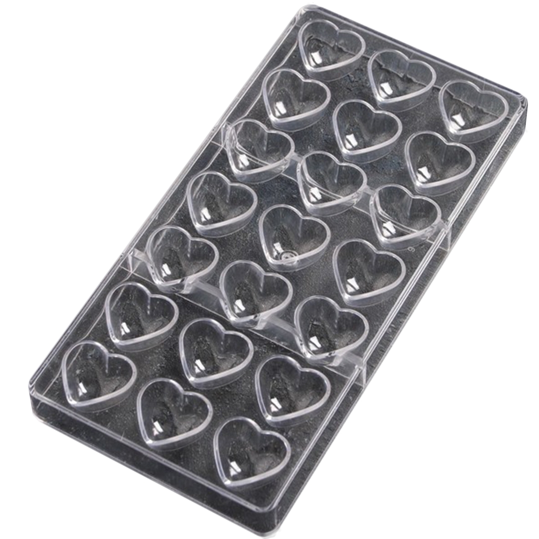 Форма для шоколада «Сердца» из плотного пластика 21 ячейка, 2х3 см  | Фото — Магазин Andy Chef  1