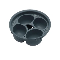 Пашотница на 4 яйца пластиковая серая, 24,5х10 см