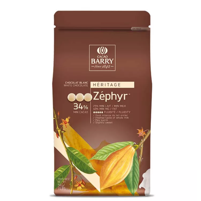 Шоколад белый Zephyr 34%, Cacao Barry, Франция, 5 кг  | Фото — Магазин Andy Chef  1