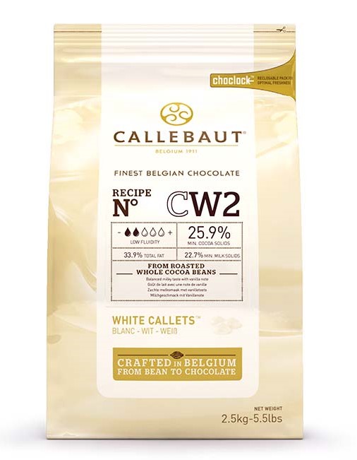 Шоколад белый 25,9%, №CW2, Callebaut, Бельгия, 2,5 кг (срок годности до 14.04.2026)  | Фото — Магазин Andy Chef  1