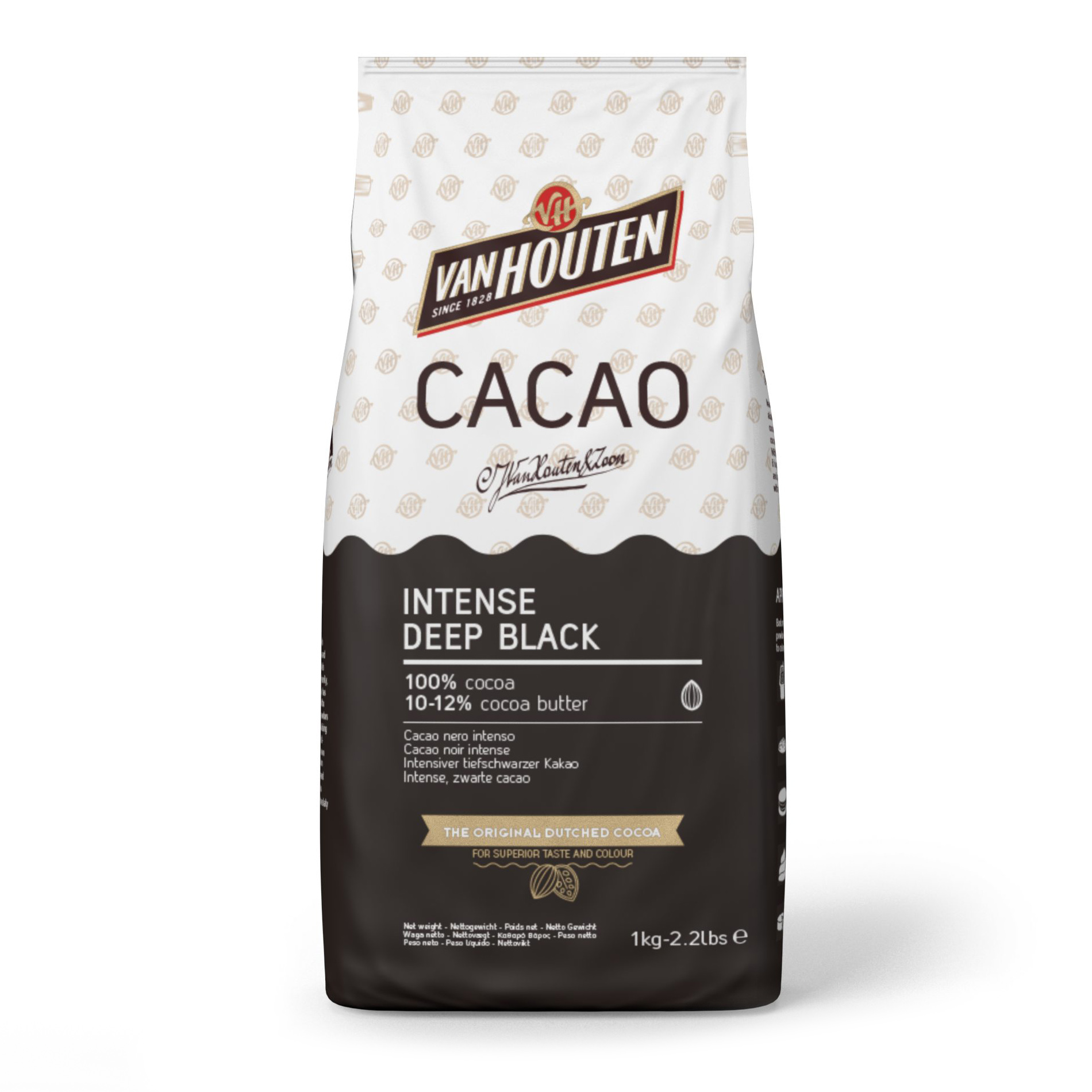 Какао-порошок чёрный Deep Black 10-12%, Van Houten, Нидерланды, 1 кг  | Фото — Магазин Andy Chef  1