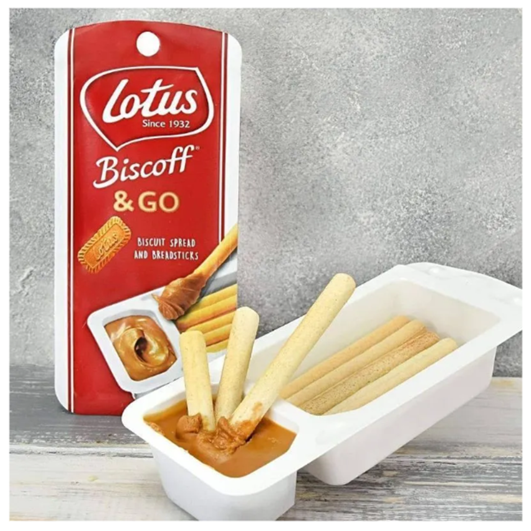 Lotus Biscoff Go паста из печенья с палочками, Бельгия, 45 г - Цена в Москве