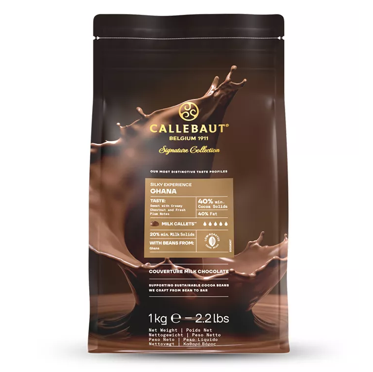 Шоколад молочный Ghana 40%, Callebaut, Франция, 1 кг  | Фото — Магазин Andy Chef  1