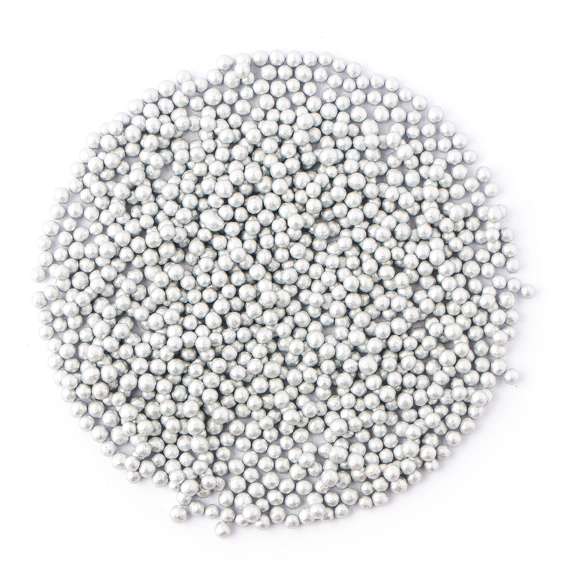Сахарные шарики «Серебро», размер XS, 100 г  | Фото — Магазин Andy Chef  1