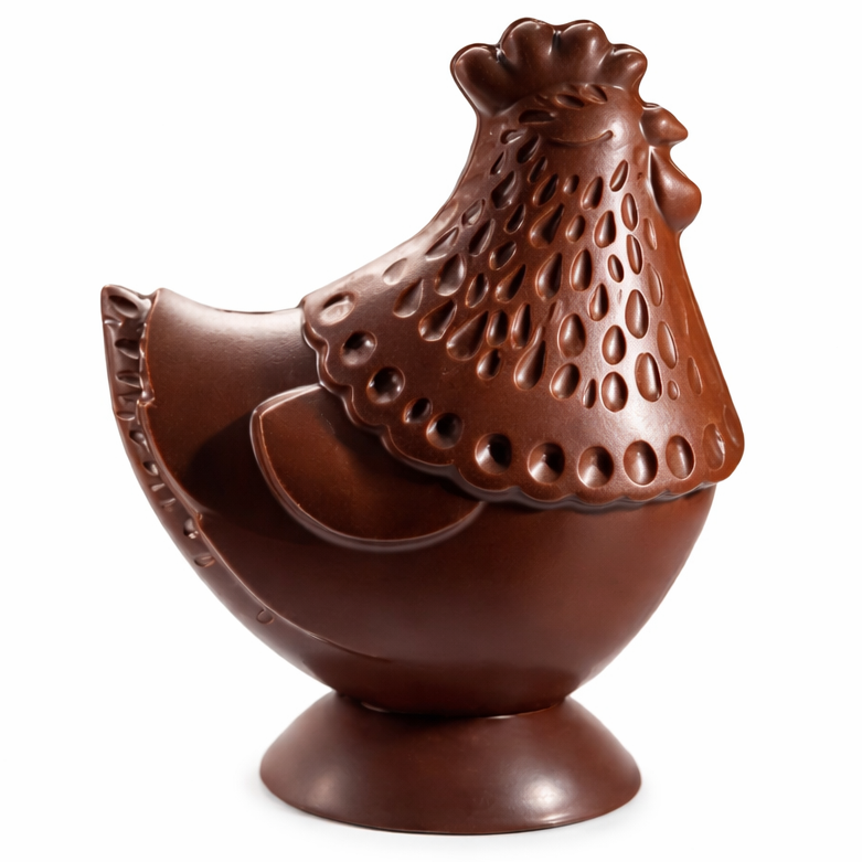 Набор пластиковых форм для шоколада «Курочка Герцогиня», 14х12,4 см, 2 ячейки, PCB Creation, Франция  | Фото — Магазин Andy Chef  1