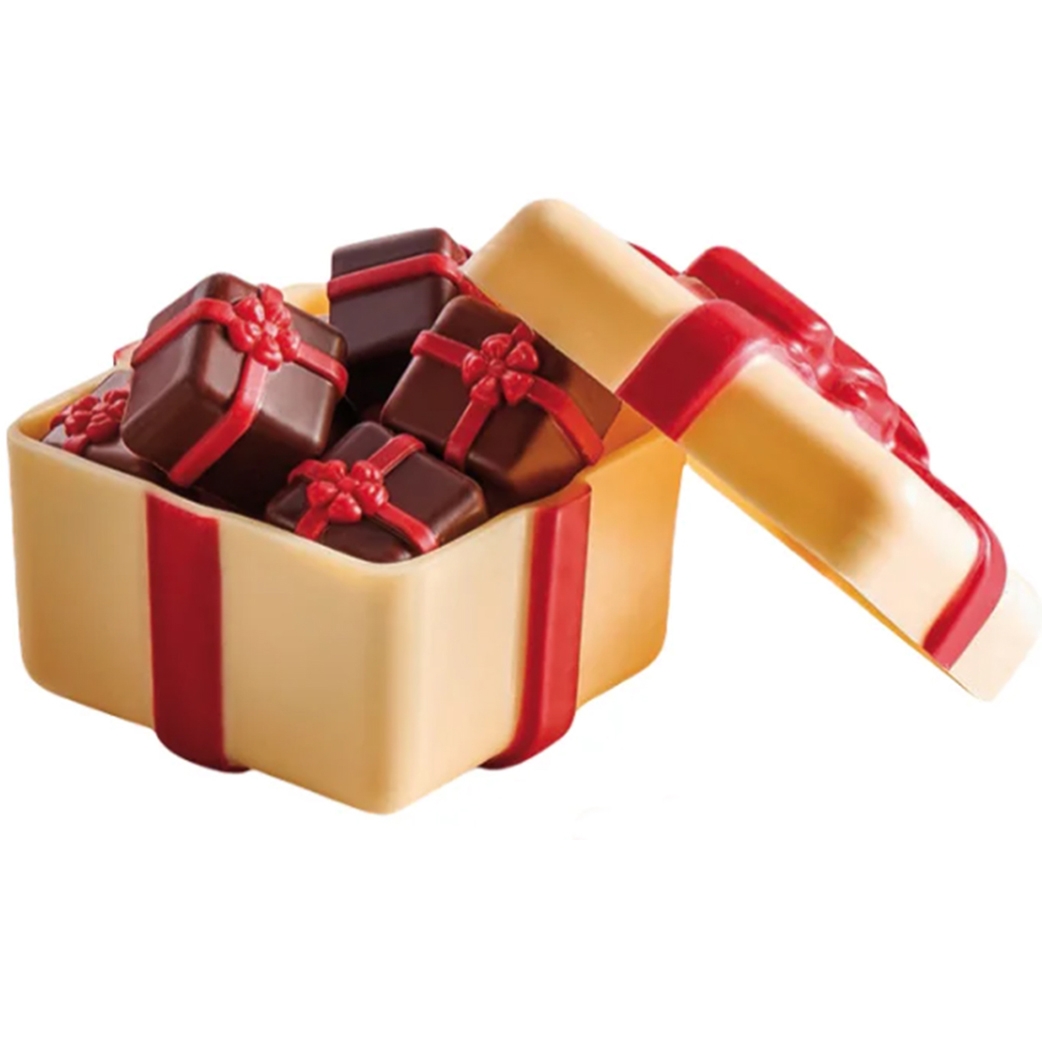 Форма для шоколада «Подарок» пластиковая 20PR01 Martellato, Италия  | Фото — Магазин Andy Chef  1