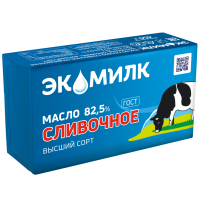 Масло сливочное несолёное 82,5%, Экомилк, 450 г