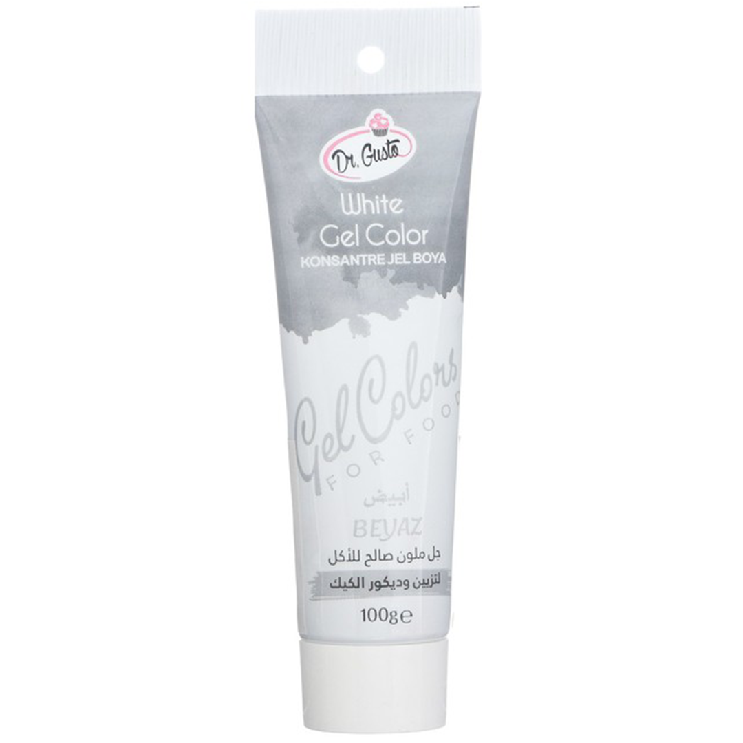 Краситель гелевый водорастворимый Белый, DR. GUSTO, Турция, 100 г  | Фото — Магазин Andy Chef  1