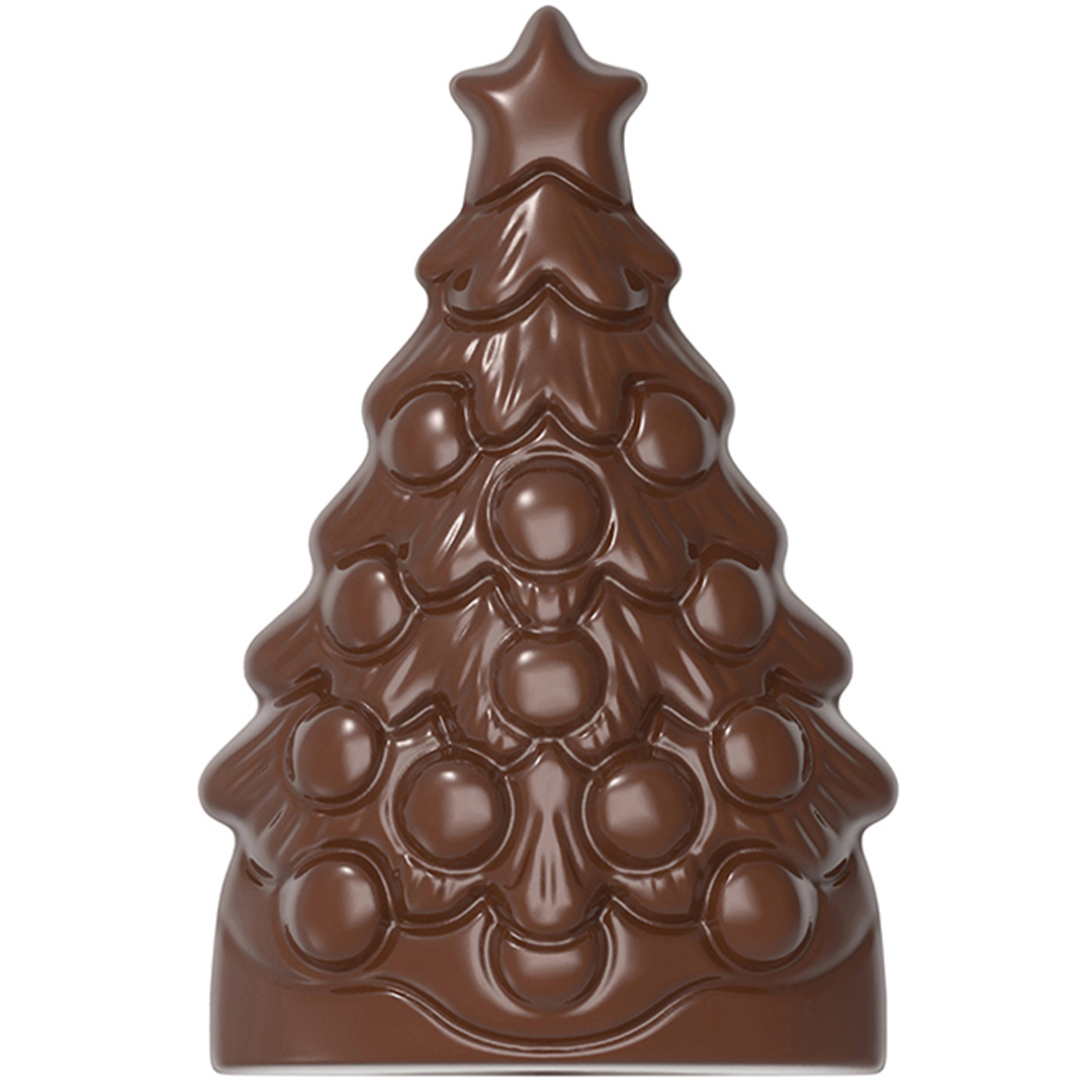 Форма для шоколада «Ель нарядная» поликарбонатная CW12051, Chocolate World, Бельгия  | Фото — Магазин Andy Chef  1