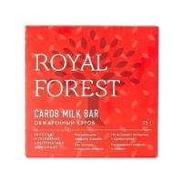 Шоколад молочный без сахара (обжаренный кэроб), Royal Forest, 75 г (Срок годности до 15.02.2021) Шоколад молочный без сахара (обжаренный кэроб), Royal Forest, 75 г (Срок годности до 15.02.2021) | Фото — Магазин Andy Chef