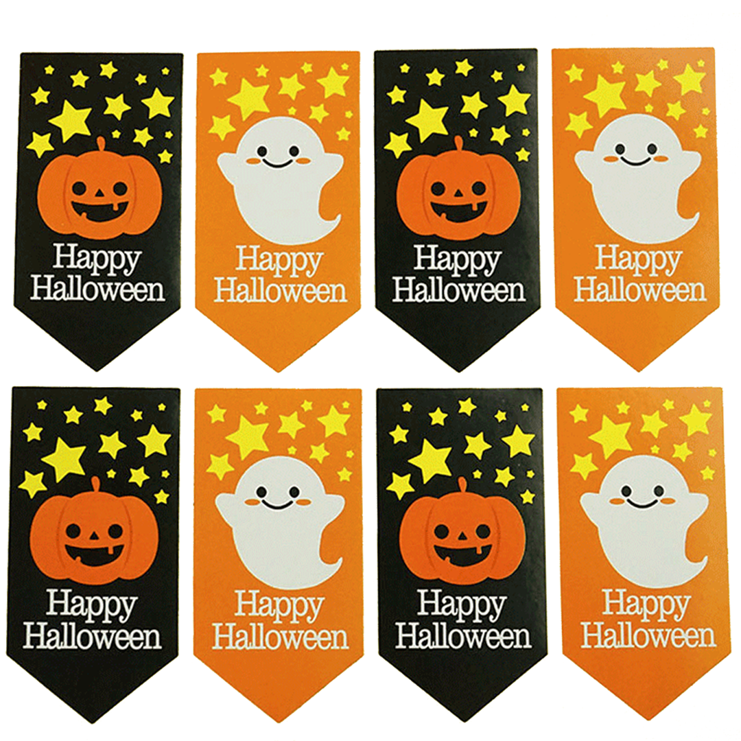 Наклейки для декора Happy Halloween 7х3,5 см, 8 шт.   | Фото — Магазин Andy Chef  1
