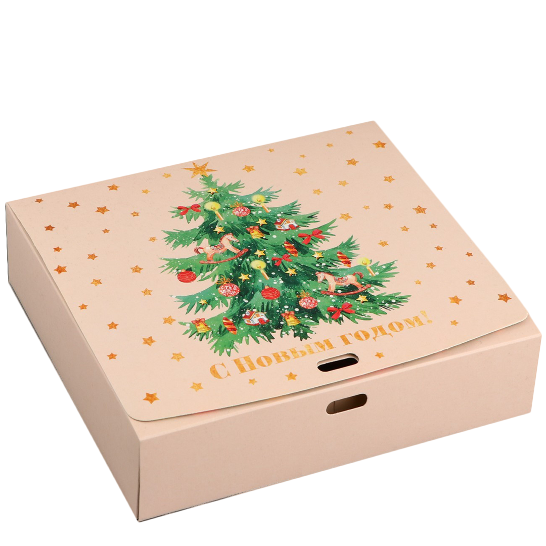 Коробка для десертов «Новогодняя ёлка» 20х18х5 см  | Фото — Магазин Andy Chef  1