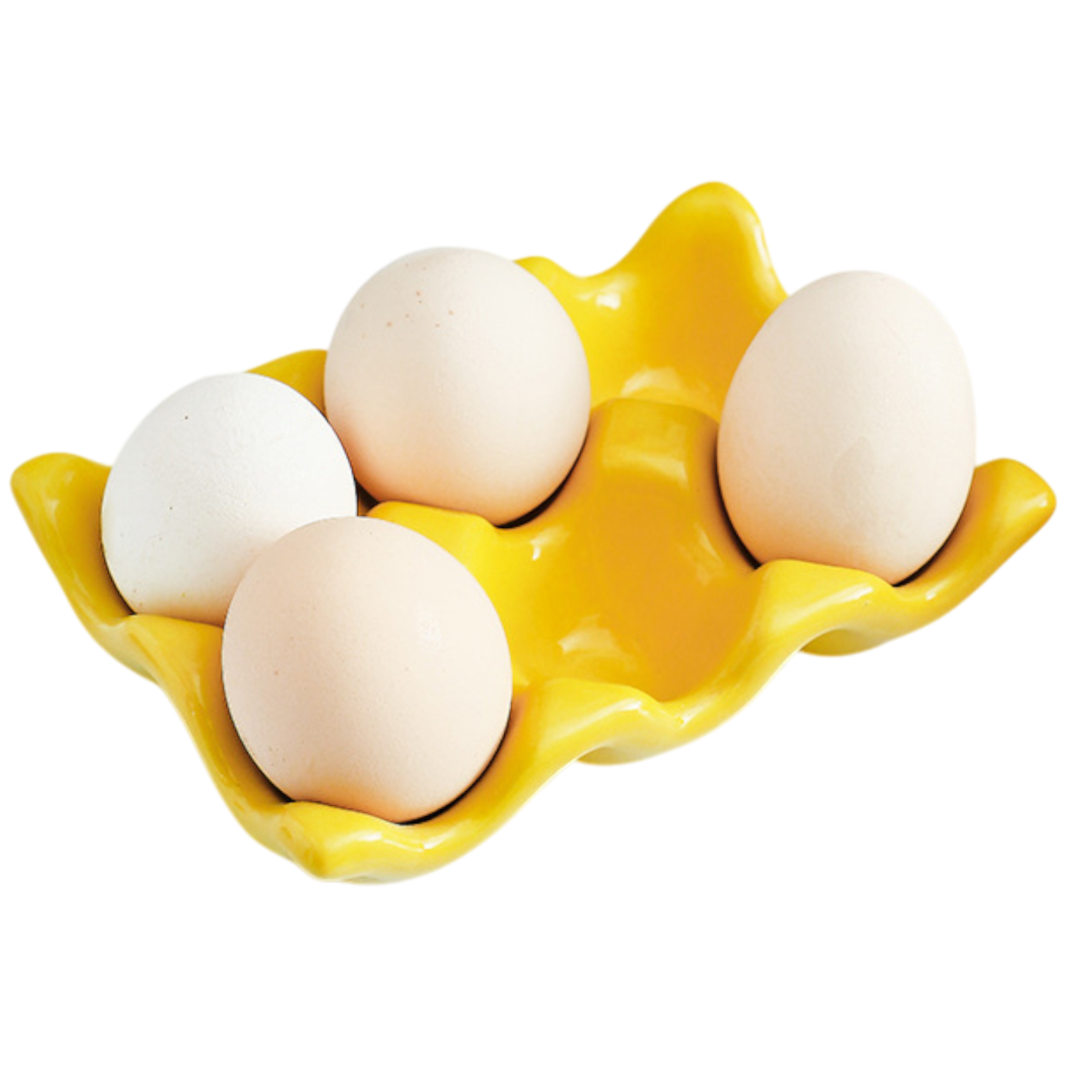 Подставка для 6 яиц керамическая Жёлтая, 14,5х10х3 см  | Фото — Магазин Andy Chef  1