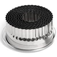 Набор вырубок с рифлёным краем «Круг» из нержавеющей стали, h-5 см, 12 шт. (повреждена крышка упаковки)