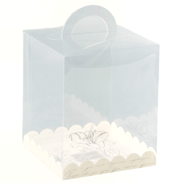 Коробка для кулича и шоколадной фигурки «Цветочная», 14х14х18 см  | Фото — Магазин Andy Chef  1