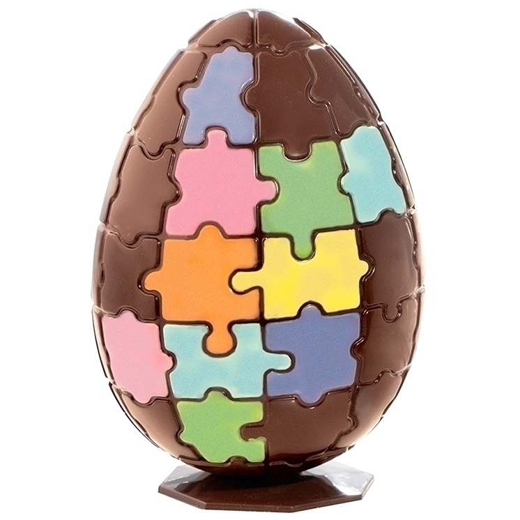 Форма для шоколада «Яйцо Пазл» поликарбонатная 20U500, 2 ячейки, 15x10,5 см, Martellato, Италия  | Фото — Магазин Andy Chef  1