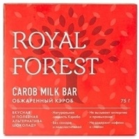 Шоколад молочный без сахара (обжаренный кэроб), Royal Forest, 75 г Шоколад молочный без сахара (обжаренный кэроб), Royal Forest, 75 г | Фото — Магазин Andy Chef