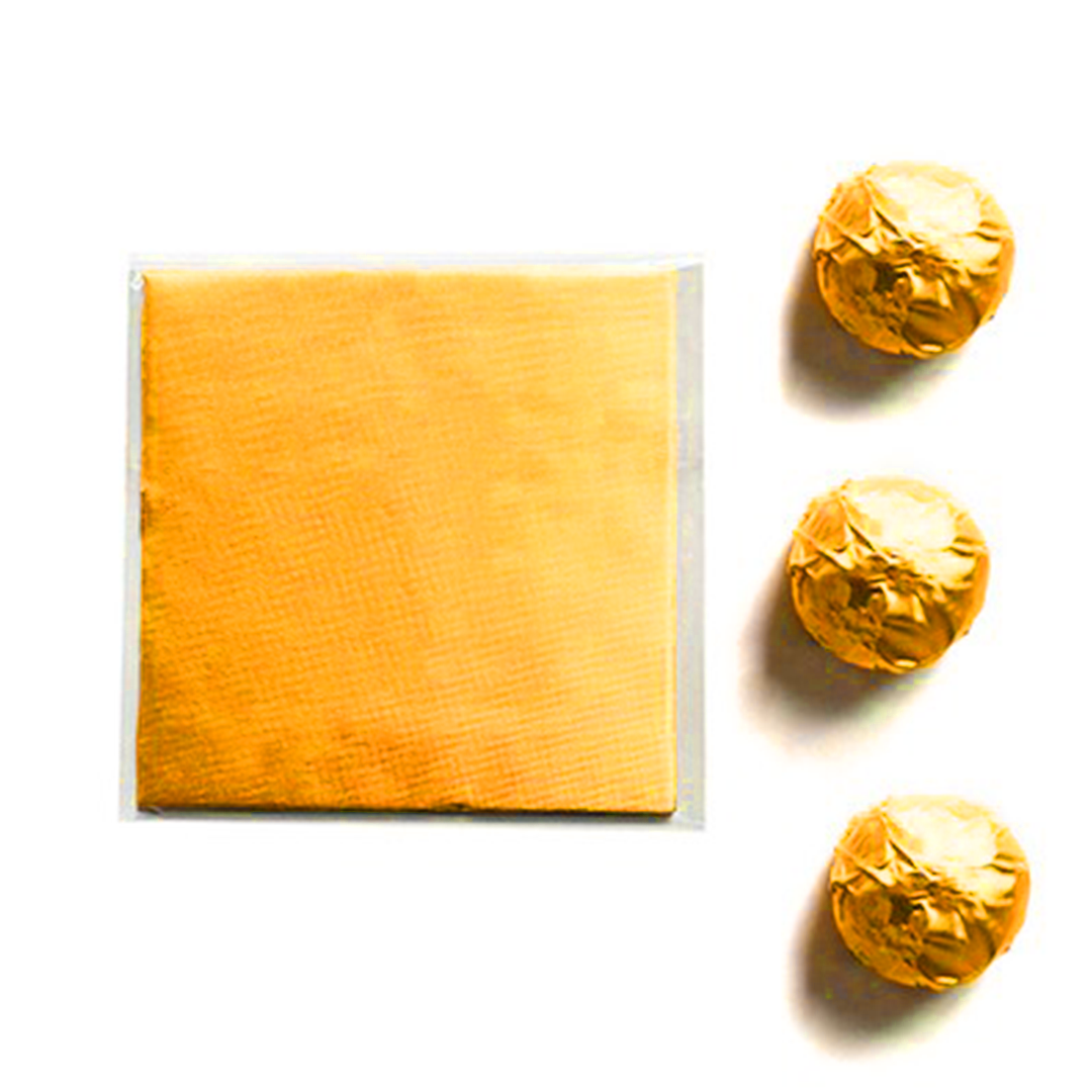 Фольга обёрточная для конфет Оранжевая, 100 шт.  | Фото — Магазин Andy Chef  1