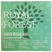 Шоколад тёмный без сахара (обжаренный кэроб), Royal Forest, 75 г Шоколад тёмный без сахара (обжаренный кэроб), Royal Forest, 75 г | Фото — Магазин Andy Chef