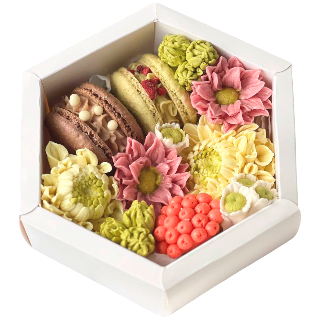Коробка для зефира и сладостей Шестигранник с окном 20х20х5,5 см  | Фото — Магазин Andy Chef  1