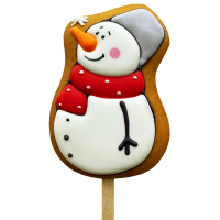 Пряник на палочке «Снеговик», 9 см