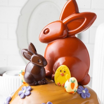 Кролик с мамой. Декор для кулича